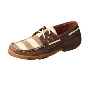Twisted X Womens Boat Leather Faded Flag sz 9.5
